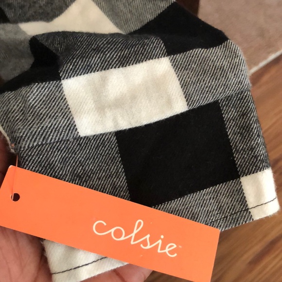 NWT Colsie by target buffalo plaid pajama crop top - Picture 3 of 5